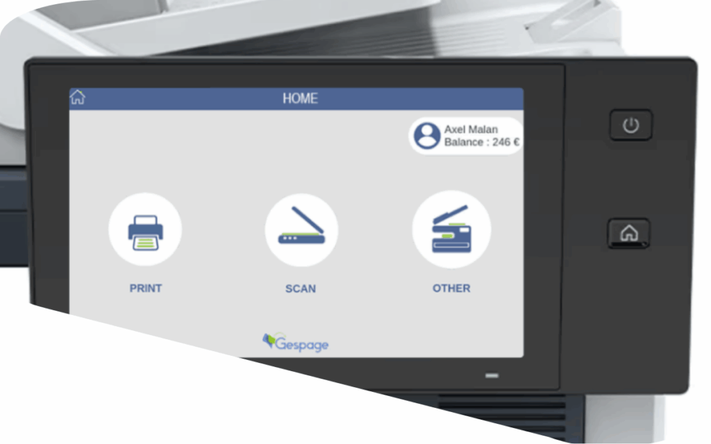 Nouvelle version du terminal embarqué Gespage (eTerminal) pour les MFP Xerox EIP (compatibles VersaLink & AltaLink)