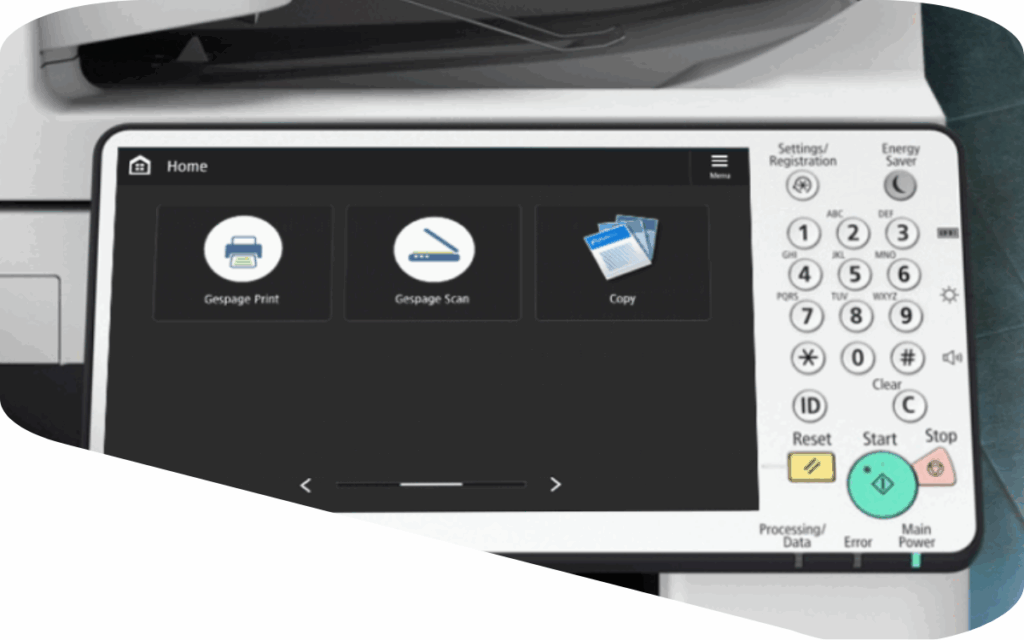 Nouvelle version du terminal embarqué Gespage (eTerminal) pour les MFP Canon MEAP