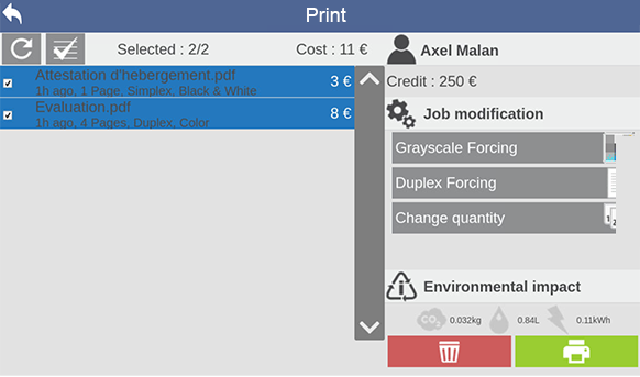 Xerox Embedded terminal 4 • Gespage