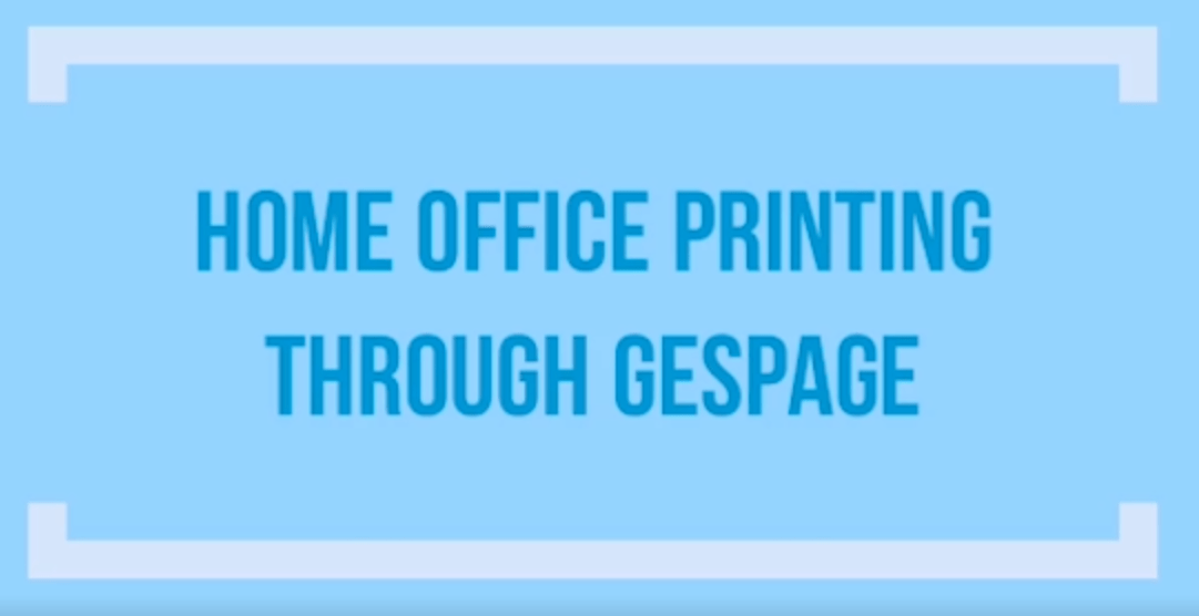 Home office printing through Gespage 1 • Gespage