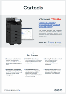 Embedded terminal for MFP TOSHIBA 1 • Gespage