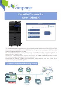 Embedded terminal for MFP TOSHIBA 1 • Gespage