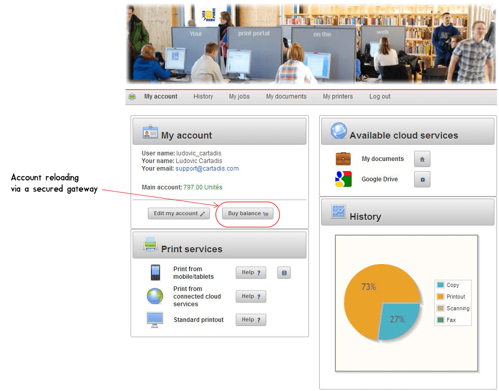 Web Payment for Printing